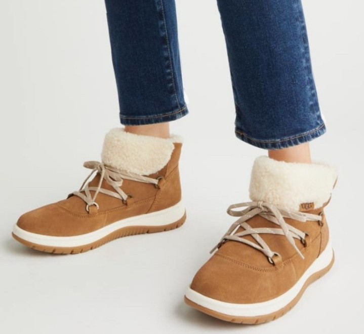 UGG Lakesider Heritage Mid women's Chestnut suede sneakers boots US 5