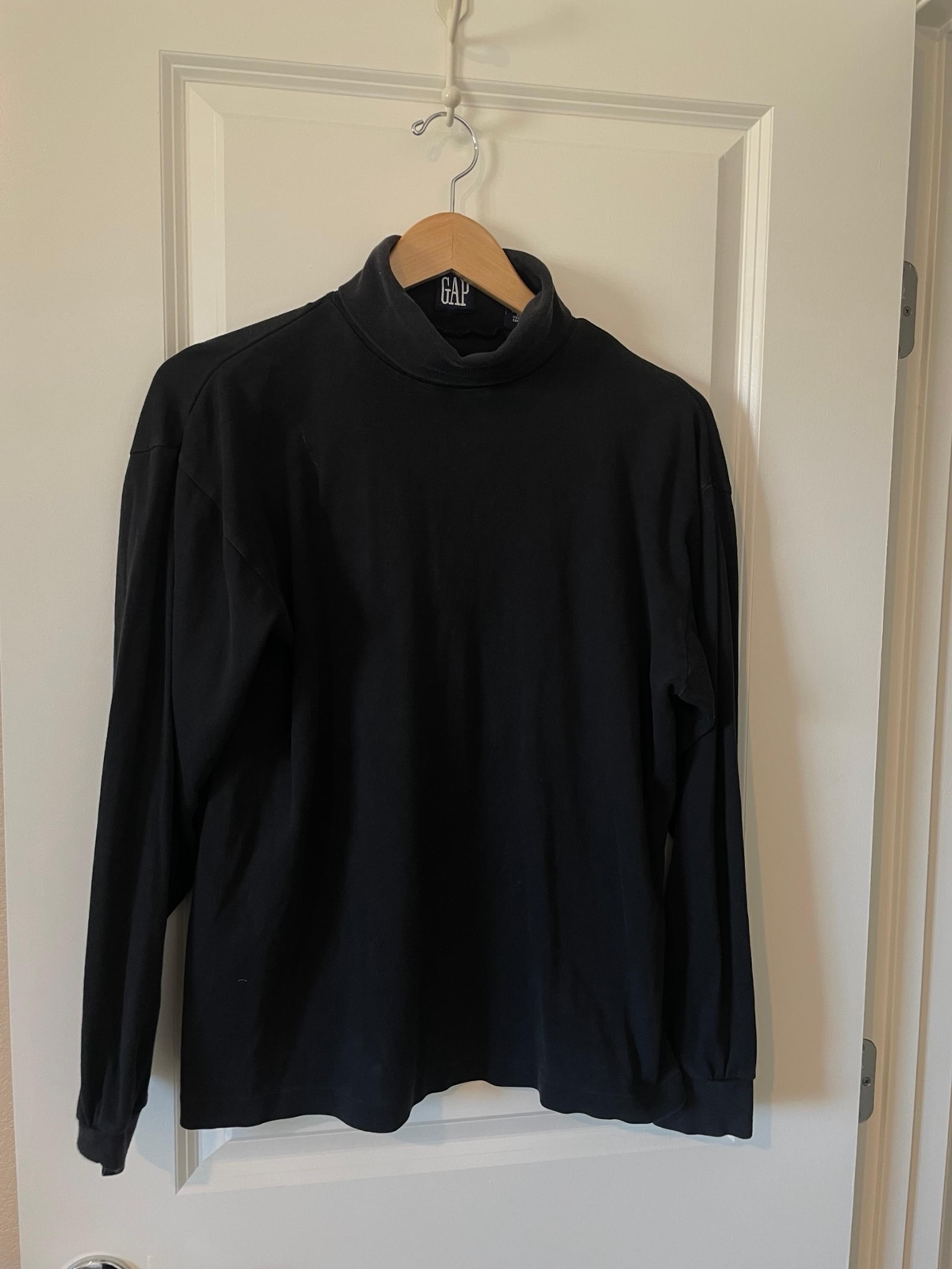 Gap Turtleneck Mockneck Black Blouse