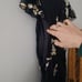 Vintage Jones New York Silk Blend Dress 8 Black Gold Floral