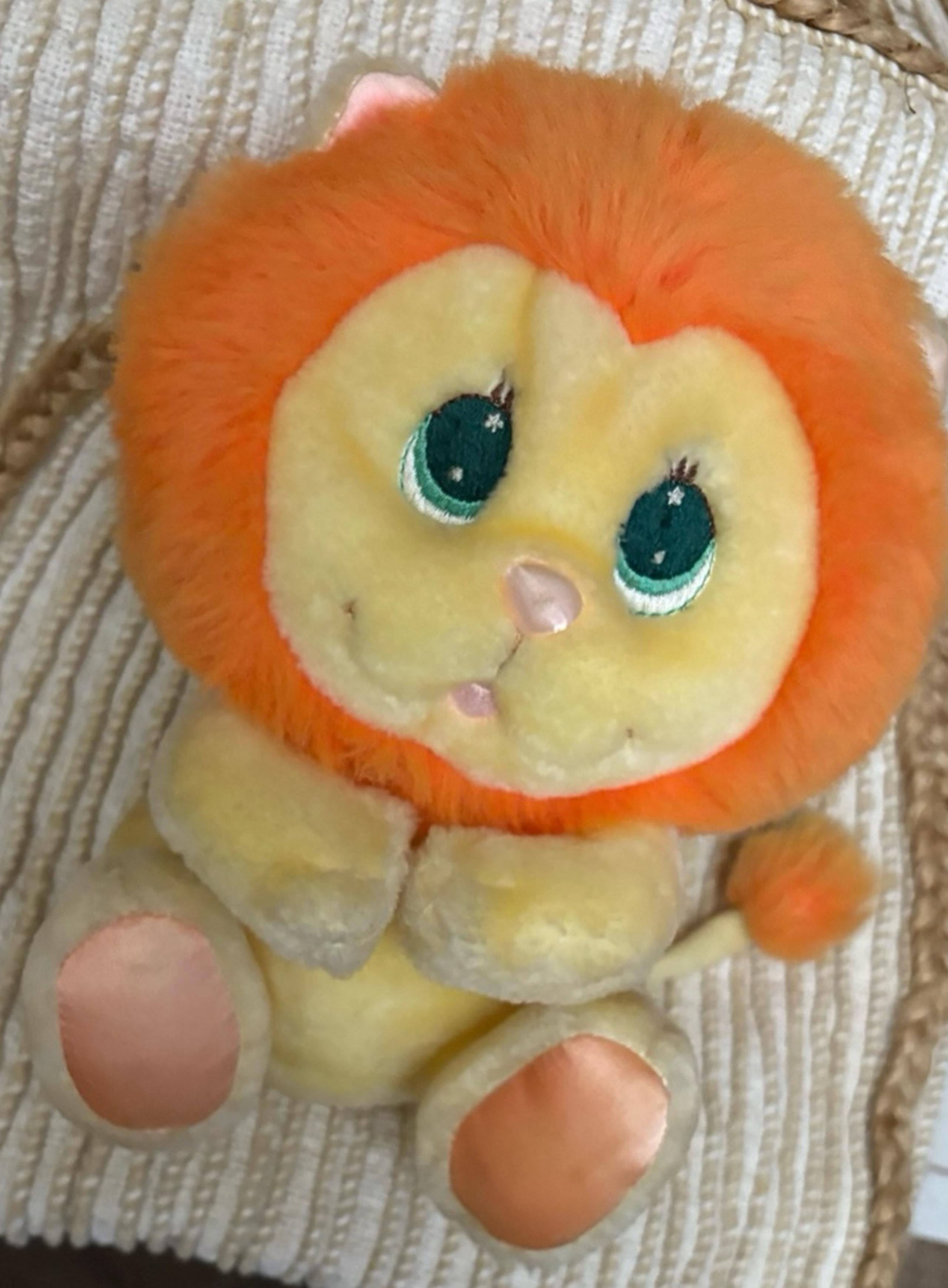 1985 Vtg Mattel Angel Bunny Praying Lion Cuddle King Plush Stuffed Animal Lovey