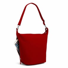 Vera Bradley Carson Hobo Microfiber Crossbody, Cardinal Red