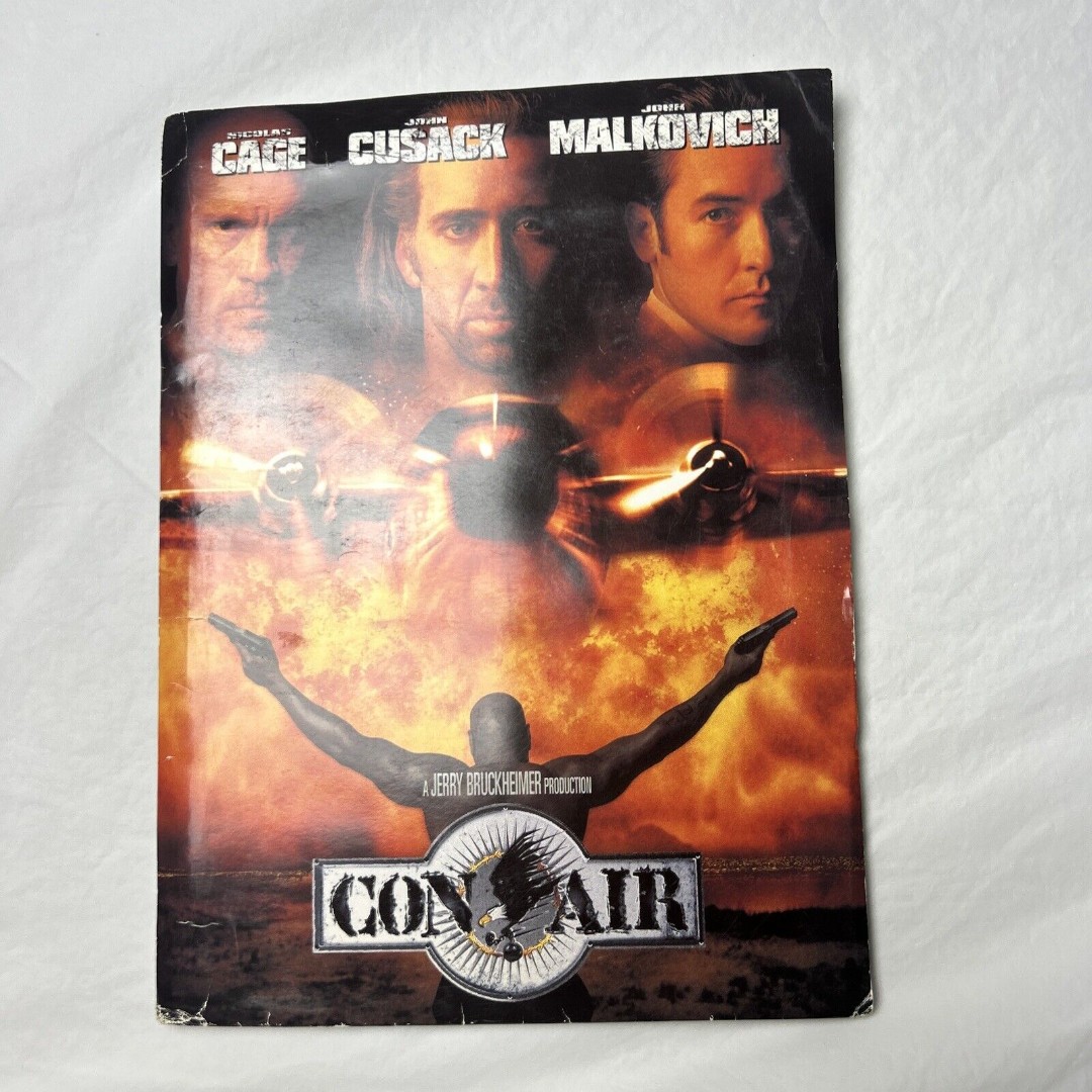 Con Air 1997 Movie Press Kit - Cage, Cusack, Malkovich, Photos + Slides