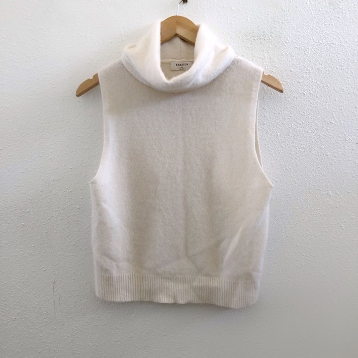 BABATON By Aritzia Luxe 100% Cashmere Tanning Sweater Vest Size Medium
