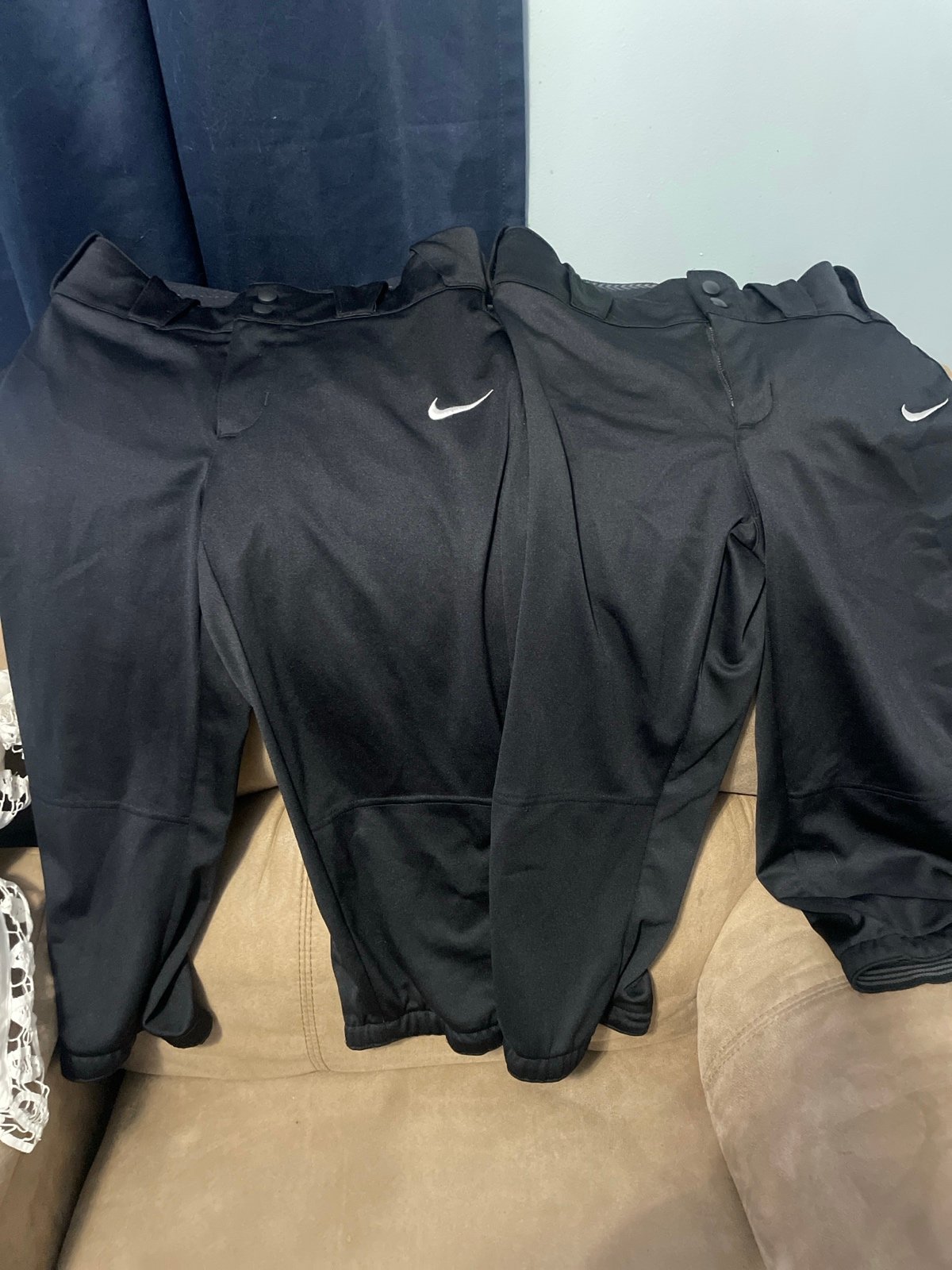 2 pair nike dri- fit baseball / softball pants size medium