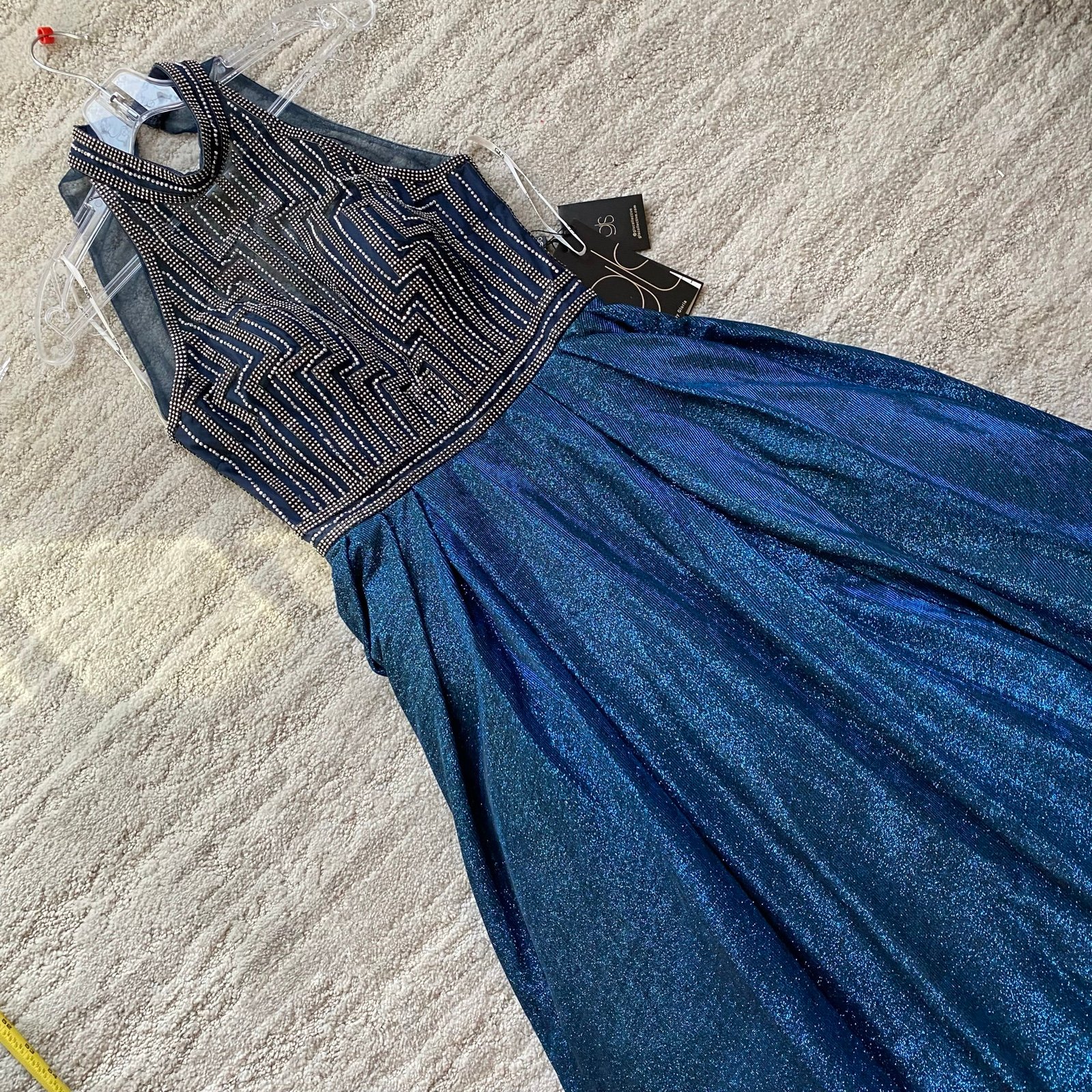Blue Long Ball Gown Dress XS