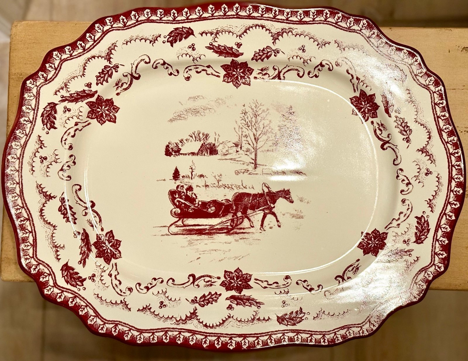 Stoneware Oval Serving Platter - Threshold designed with Studio McGee