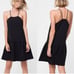 Anine Bing Strappy Drop Waist Black Mini Dress Sz M LBD Minimalist Party Basic