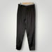 Donna Karan Black Satin Pants Trouser Couture Made in Italy High Rise Size 12 D1