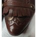 Born Vintage Women's Kiltie Style Brown Leather Slip-on Loafers Flats Size 7.5