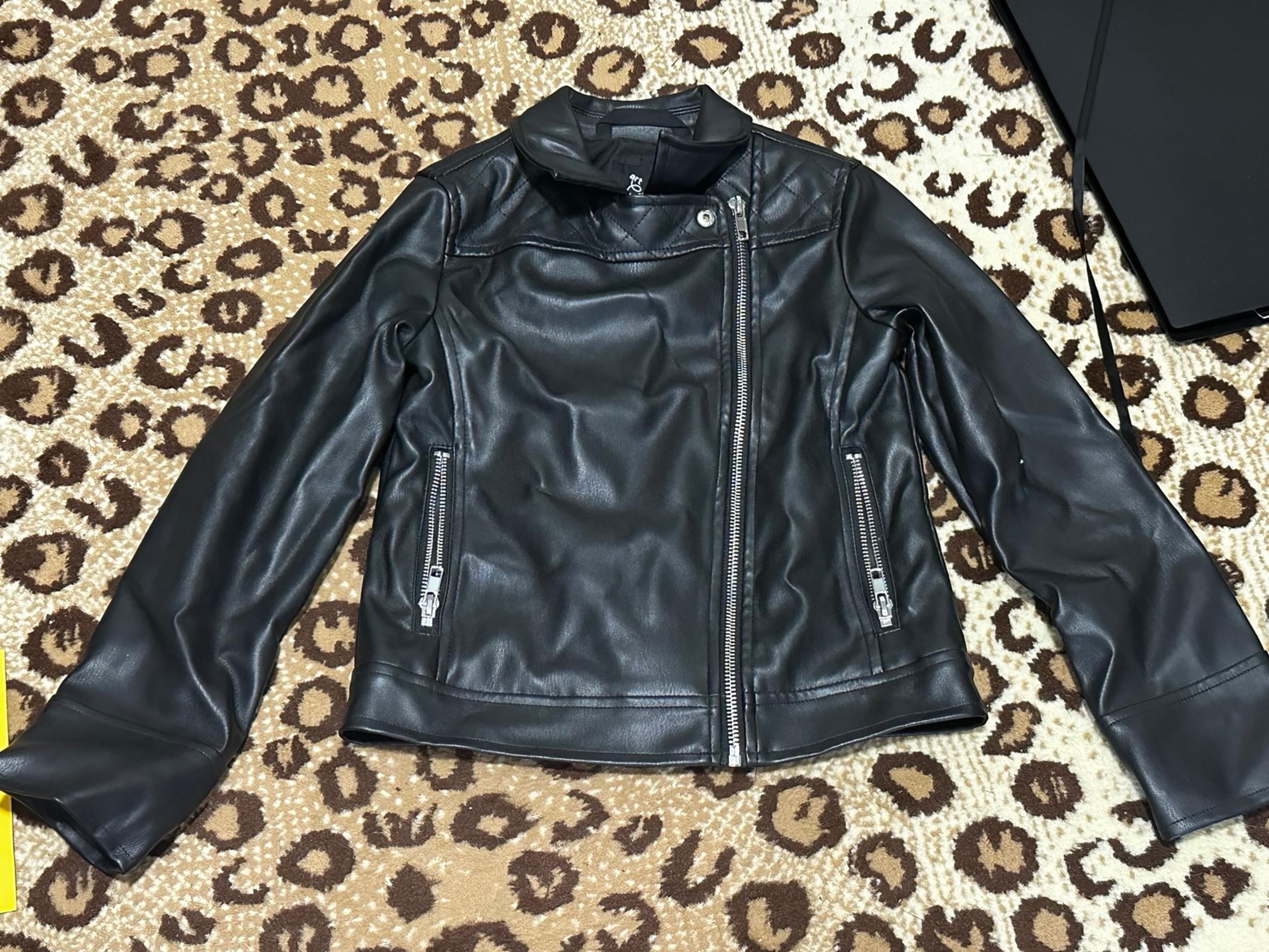 Target leather jacket 6 6X kids youth moto biker NWOT - Art Class