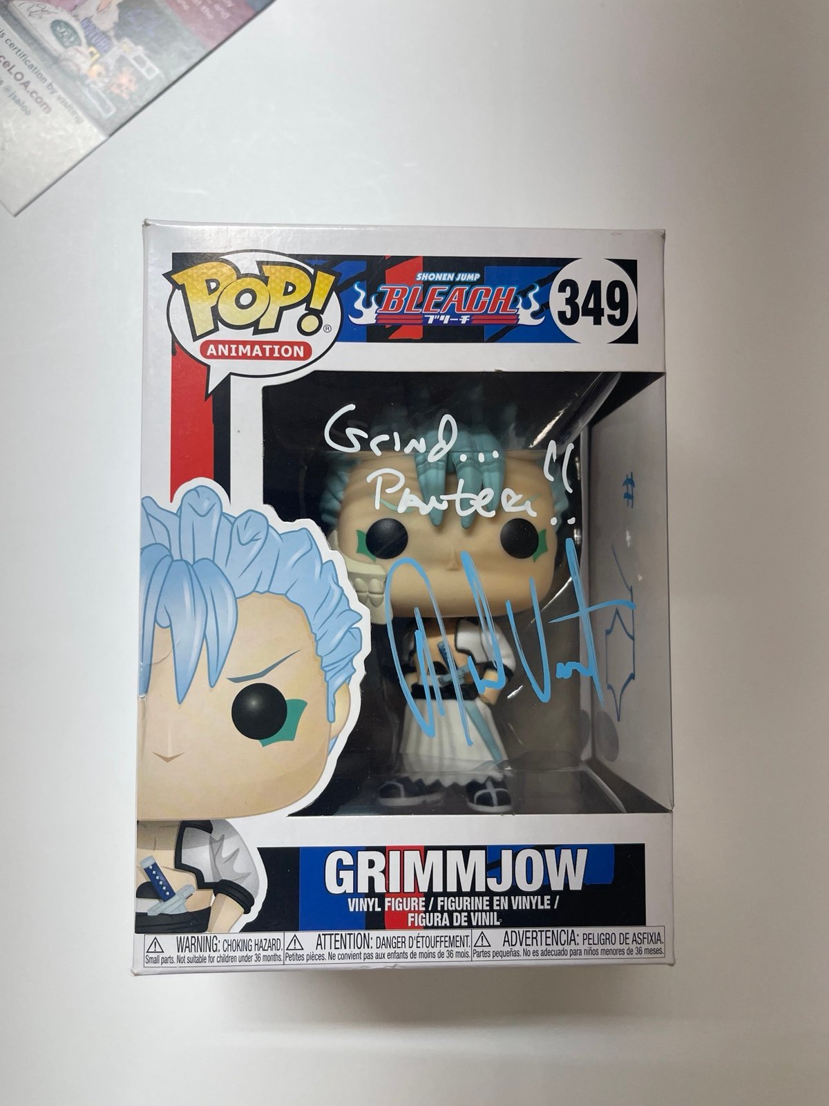 Grimmjow Funko Pop signed and JSA