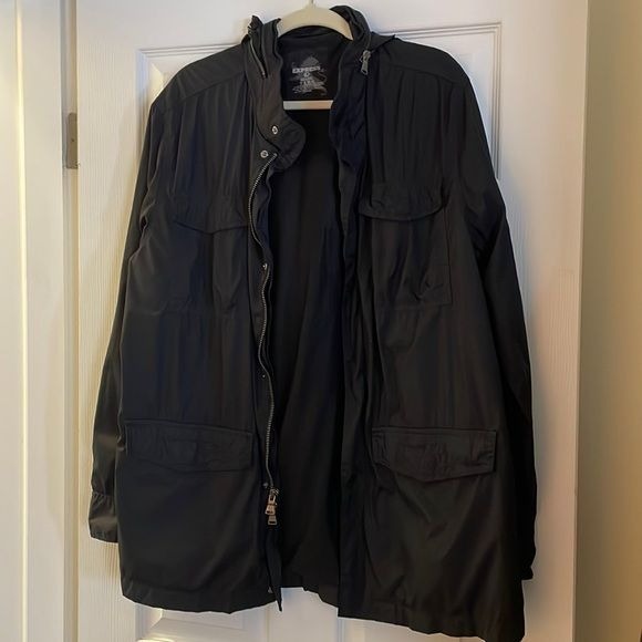 Express Windbreaker Hoodie - Black - Large