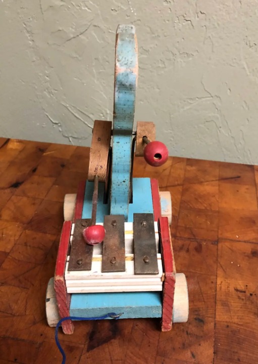 WoodenFisher Price Toy, Pull Along, Gifts for Toddlers