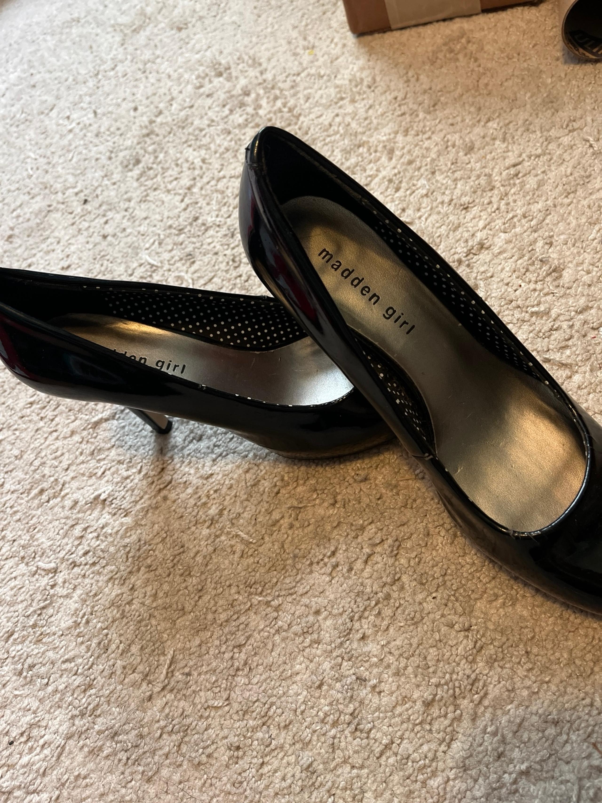 Madden Girl Black Patent Leather Heels