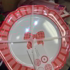 Valentine’s Day Pink Bows Plates Set