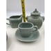 Vintage Asian Celadon Green Elephant Creamer Sugar Tea Set Jade Color