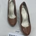 Womans Design By Alho Brown Patten Leather Slip On Stilettos Platform Pumps 8