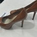Womans Design By Alho Brown Patten Leather Slip On Stilettos Platform Pumps 8