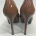 Womans Design By Alho Brown Patten Leather Slip On Stilettos Platform Pumps 8