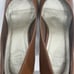 Womans Design By Alho Brown Patten Leather Slip On Stilettos Platform Pumps 8