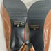 Womans Design By Alho Brown Patten Leather Slip On Stilettos Platform Pumps 8