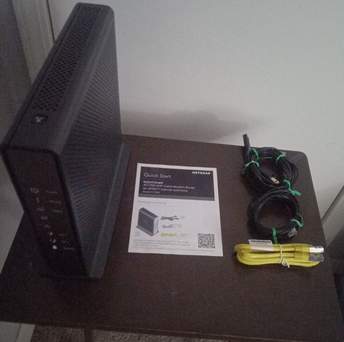 WiFI Cable Modem Router for Xfinity Internet and Voice Plus a wifi Extender.