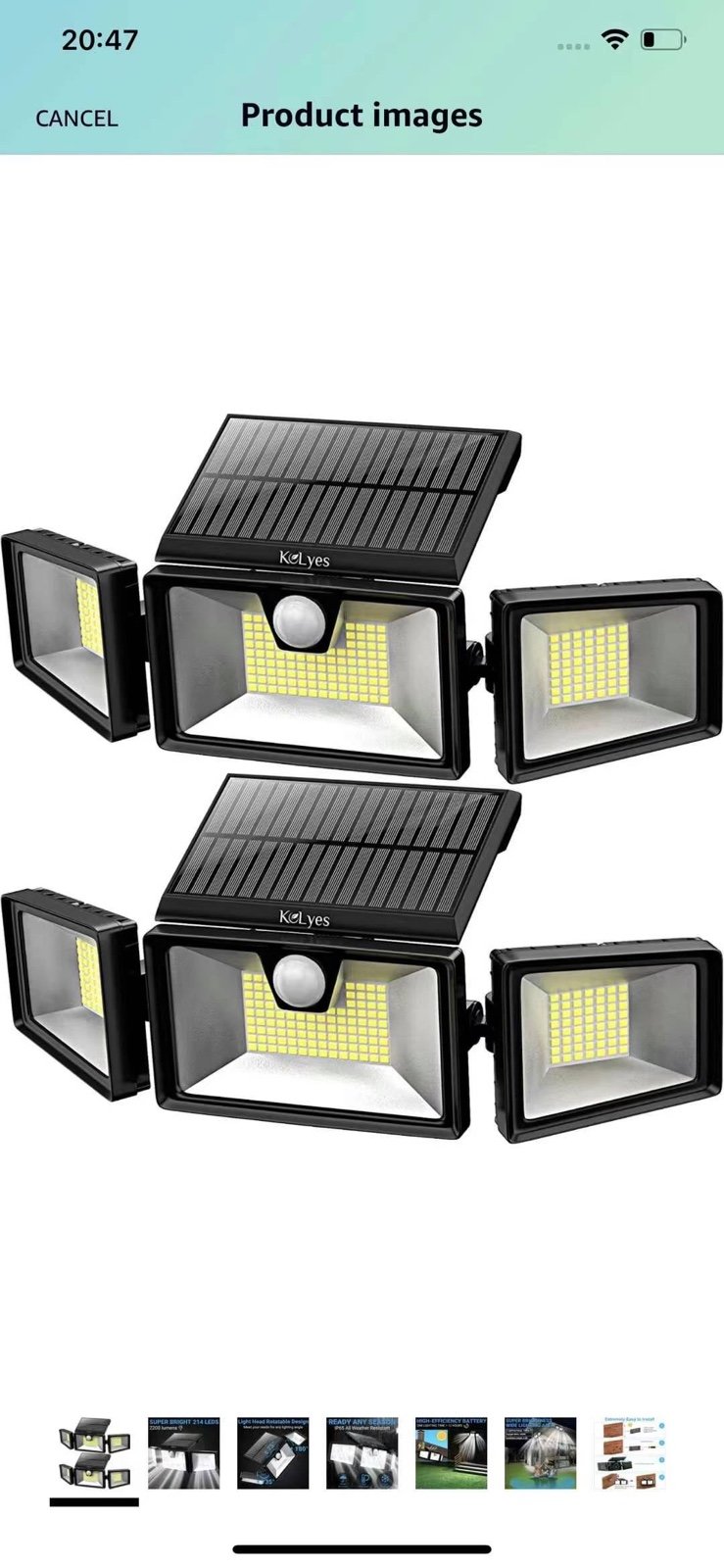 Solar Lights Outdoor - 2 Pack