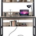 Home Office 47 Inch Writing Desk with Power Outlets and 2 USB Charging Ports