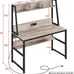 Home Office 47 Inch Writing Desk with Power Outlets and 2 USB Charging Ports