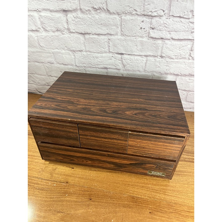 Vintage MCM Teac Enterprise Cassette 4 Drawer Storage Rosewood