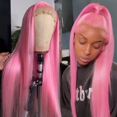 Lace front wigs human hair blended