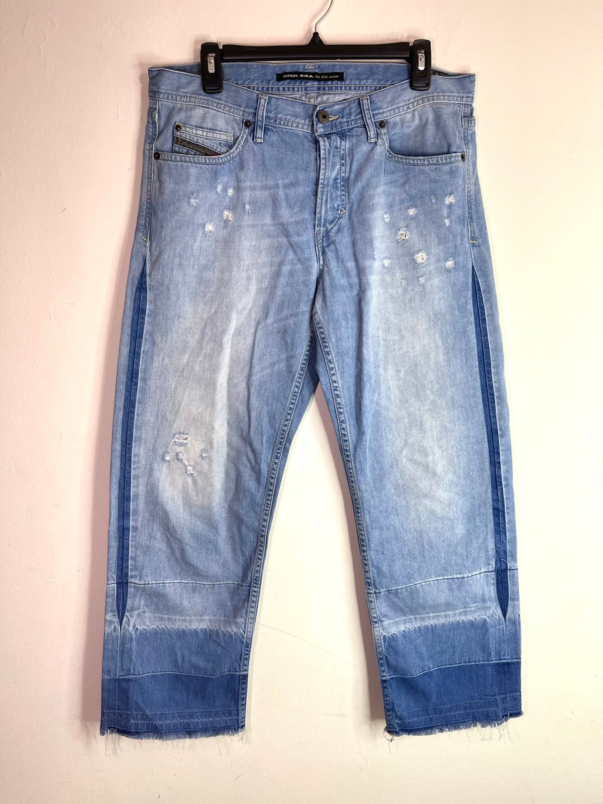 Mens Diesel D.N.A S/S KHIRO stright Raw Denim Jeans sz 33×32 Button