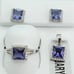 925 Sterling Silver Cubic Zircon Birthstone Jewelry Set, UU1P7A7076