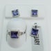 925 Sterling Silver Cubic Zircon Birthstone Jewelry Set, UU1P7A7076