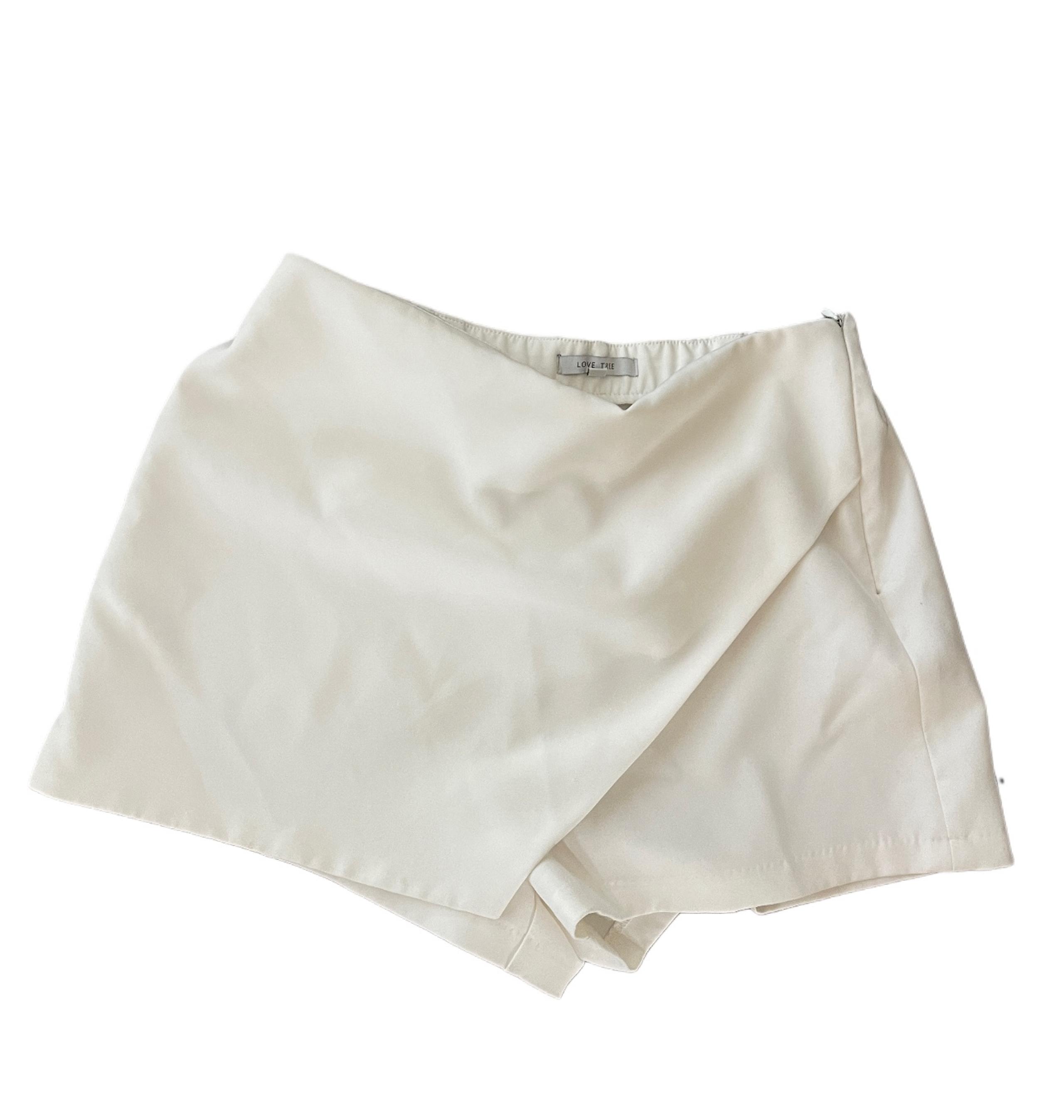 Love tree high waisted dressy mini white skort shorts skirt women’s Sz large