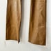 Zara Camel Tan Faux Leather Ankle Zip Pants Size M