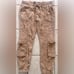 Johnny Was ANTHROPOLOGIE cream beige Emboidered Cargo Boho Pants women’s size S
