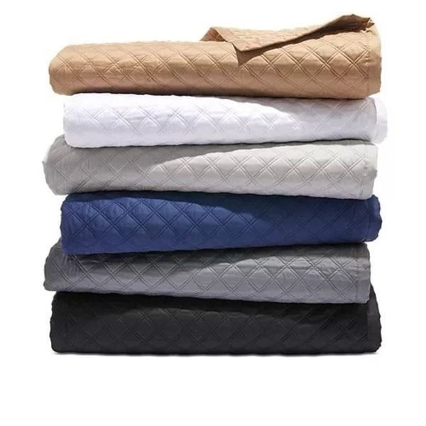 Hudson Park Collection Double Diamond Coverlet King