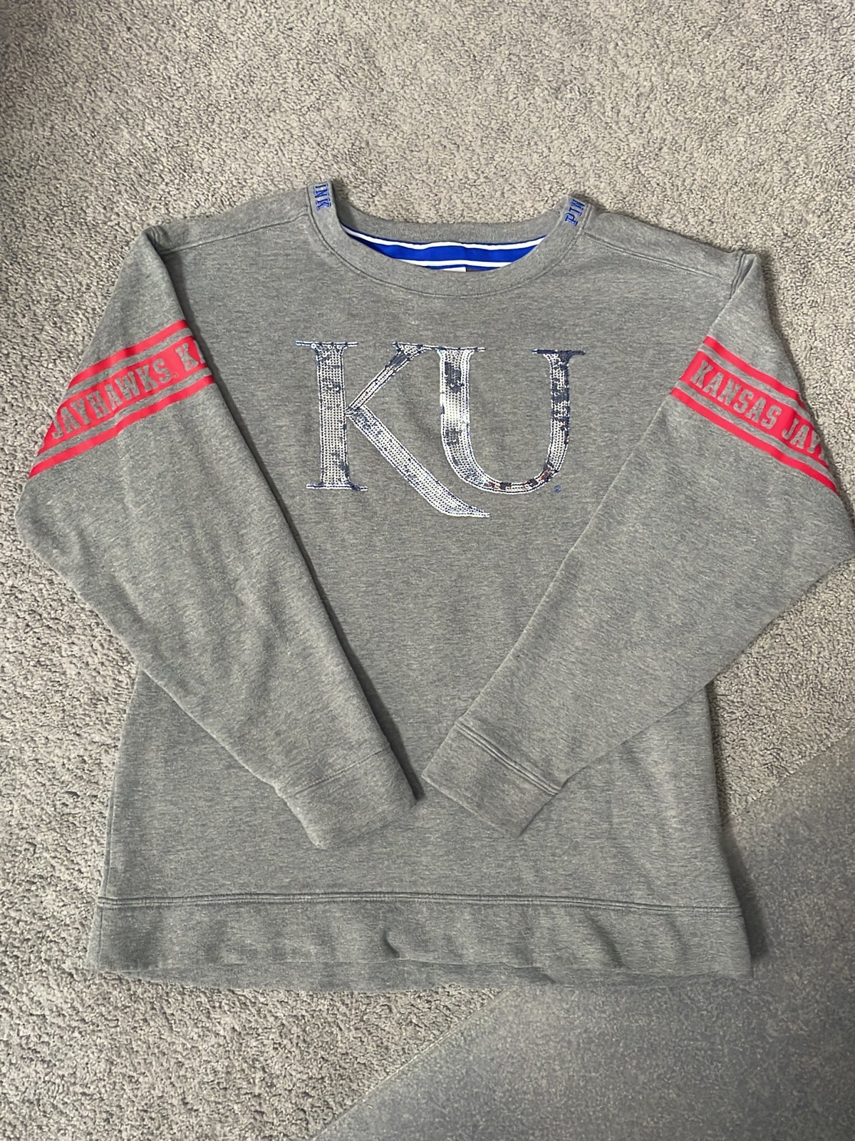 VS PINK Kansas Jayhawks Bling Sweatshirt