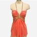 NWT 250 SKY Brand Crystal Stone Neckline Halter Dress Top Special Occasion