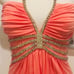 NWT 250 SKY Brand Crystal Stone Neckline Halter Dress Top Special Occasion