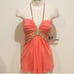 NWT 250 SKY Brand Crystal Stone Neckline Halter Dress Top Special Occasion