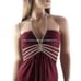 NWT 250 SKY Brand Crystal Stone Neckline Halter Dress Top Special Occasion