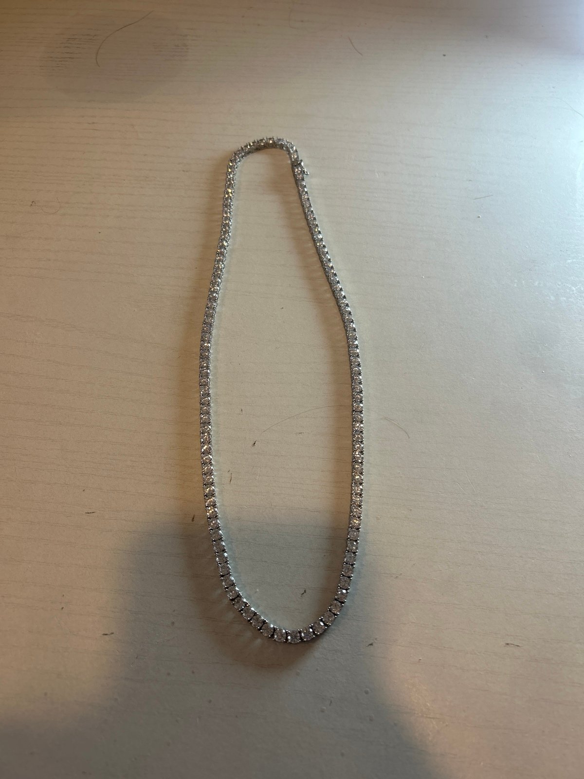 Diamond replica tennis chain