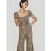 Faithfull The Brand Brown & Black Leopard Print Cap Sleeve Della Jumpsuit 4