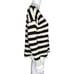 Madewell Sweater Womens Small Green Brown Stripe Ashbury Mockneck Casual Preppy