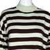 Madewell Sweater Womens Small Green Brown Stripe Ashbury Mockneck Casual Preppy