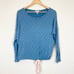 Eberjey Gisele Tencel Modal Long Sleeve Top in Daisy Blue Shadow Size XS
