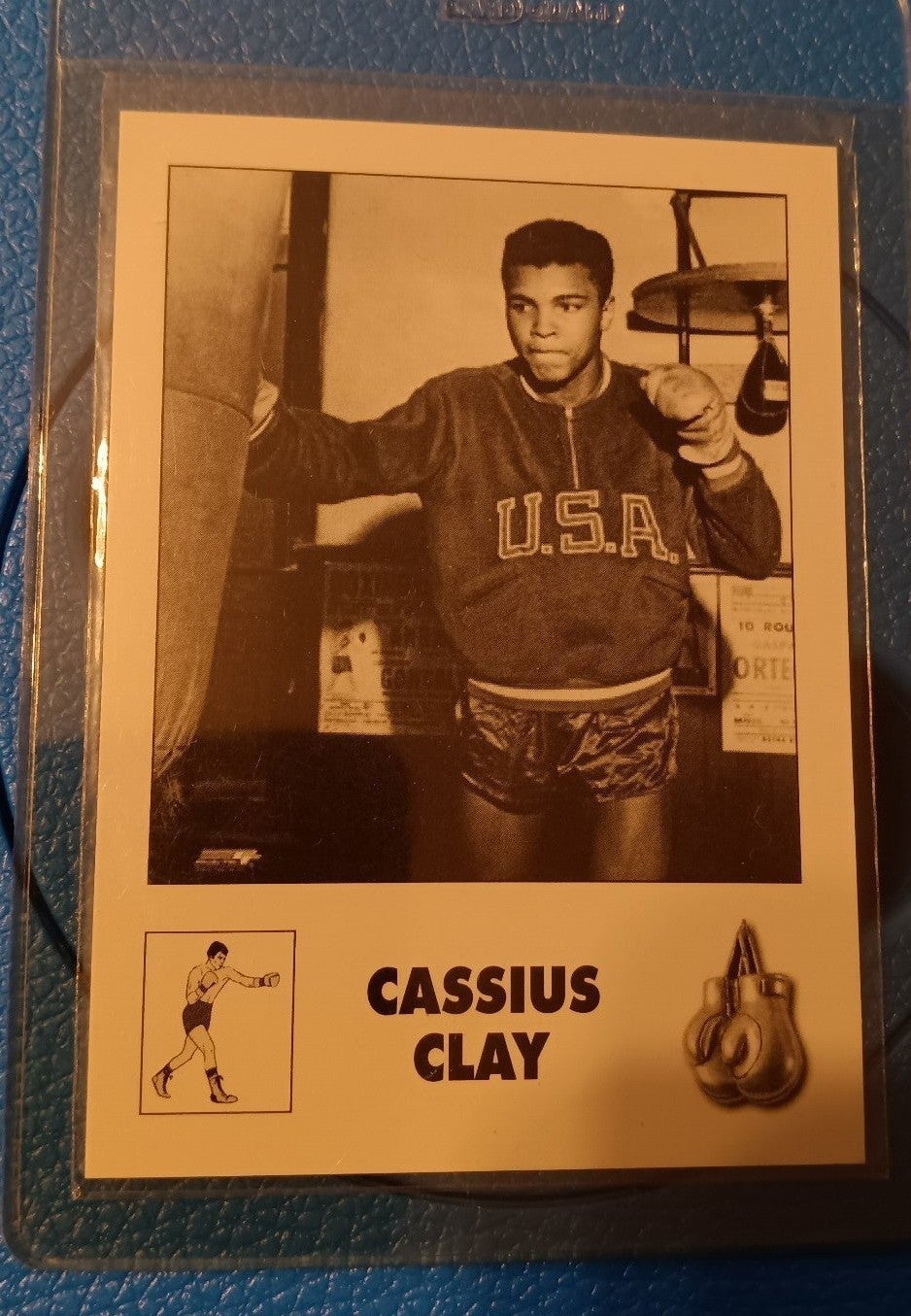 Cassius Clay Muhammad Ali Black & White USA Boxing Card