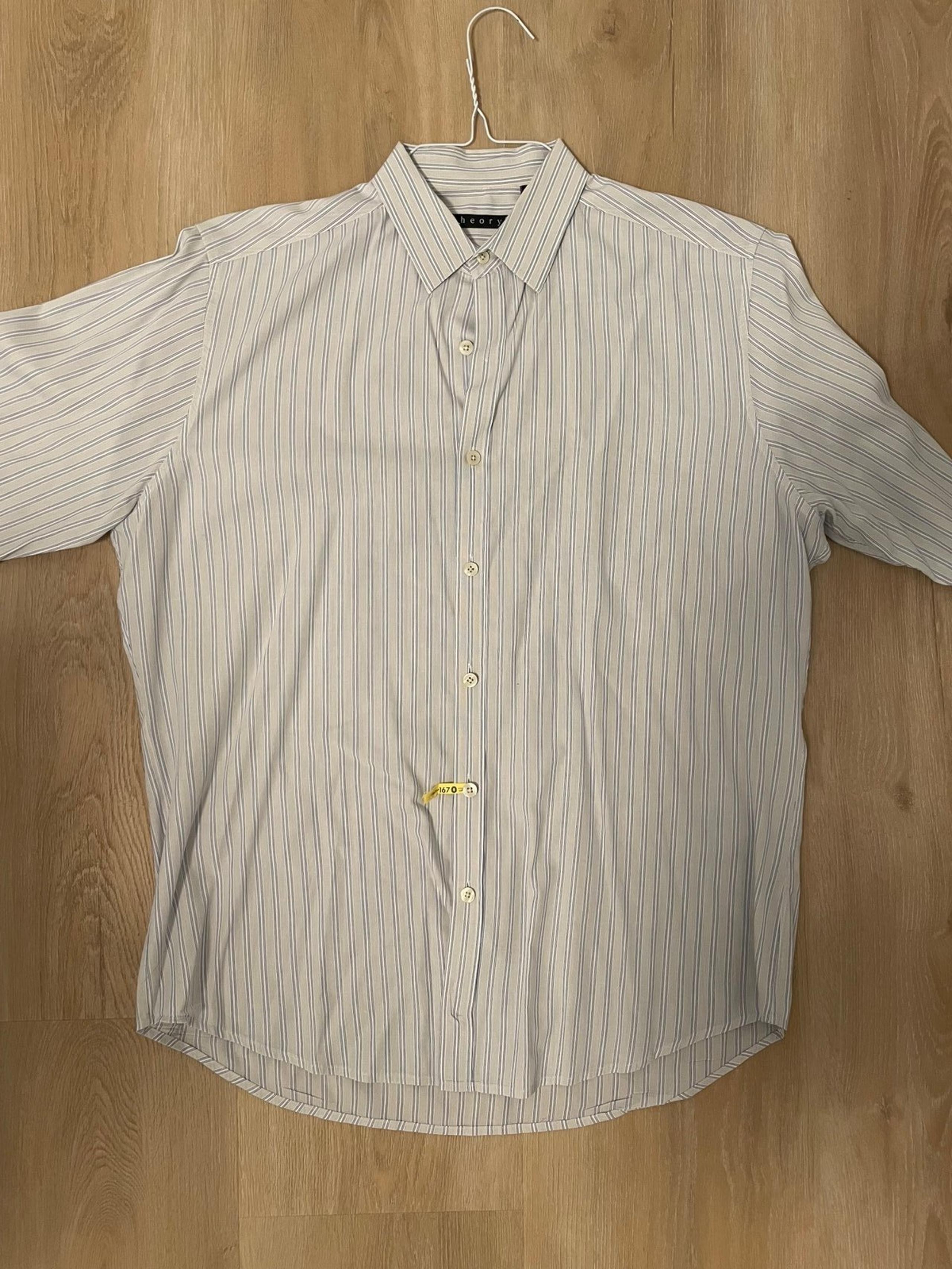 Men’s Theory Button Up Long Sleeve Dress Shirt Size Medium